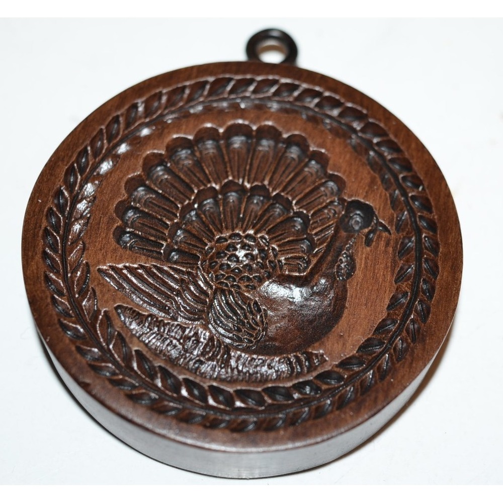 House on the Hill Cookie Mold Turkey Round 5689 Fall thanksgiving decor